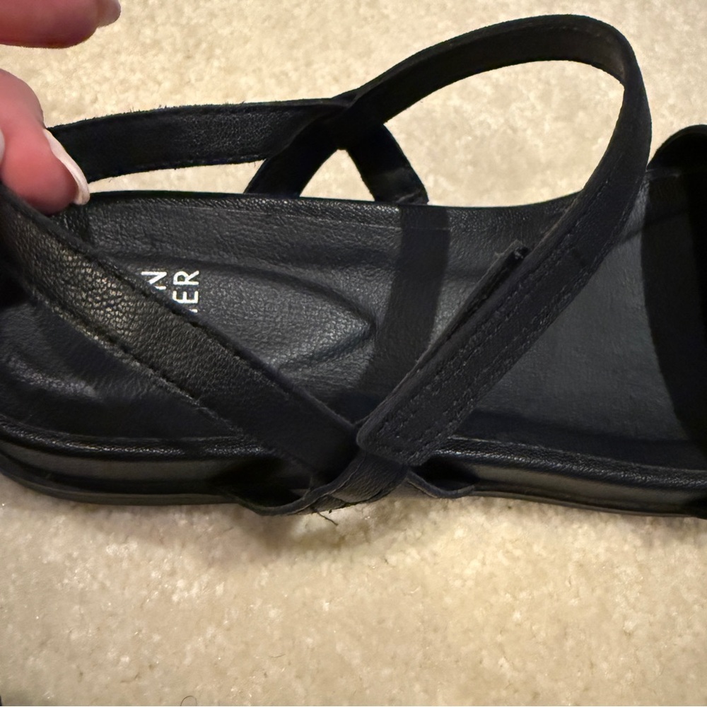 Eileen Fisher Demo Leather Ankle-Strap Sandals - Picture 8 of 8